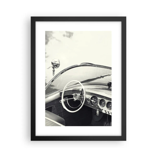 Plakat i sort ramme - Vejr for de rige - 30x40 cm