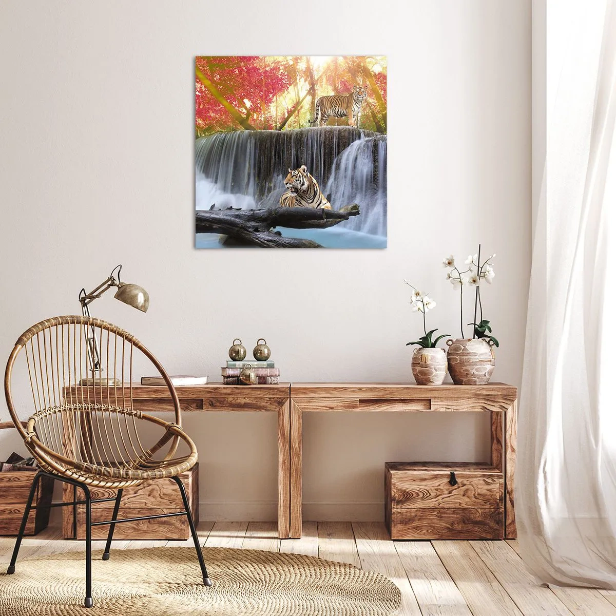Lærredstryk - Billede på lærred - Surrealistisk landskab - 30x30 cm