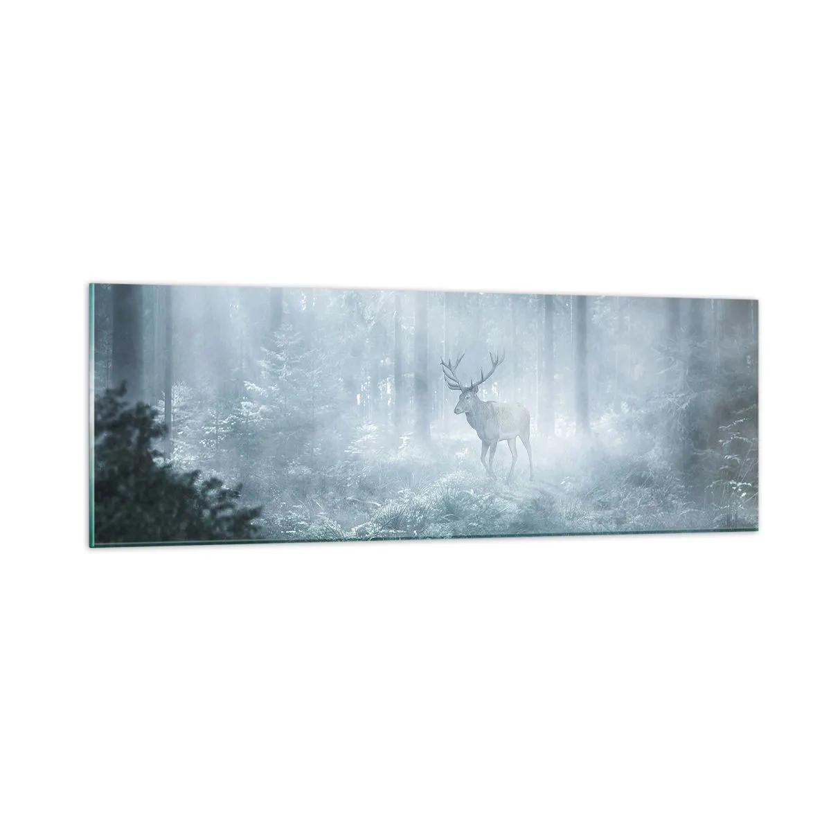 Billede på glas - Morgenvandring rundt på godset - 90x30 cm