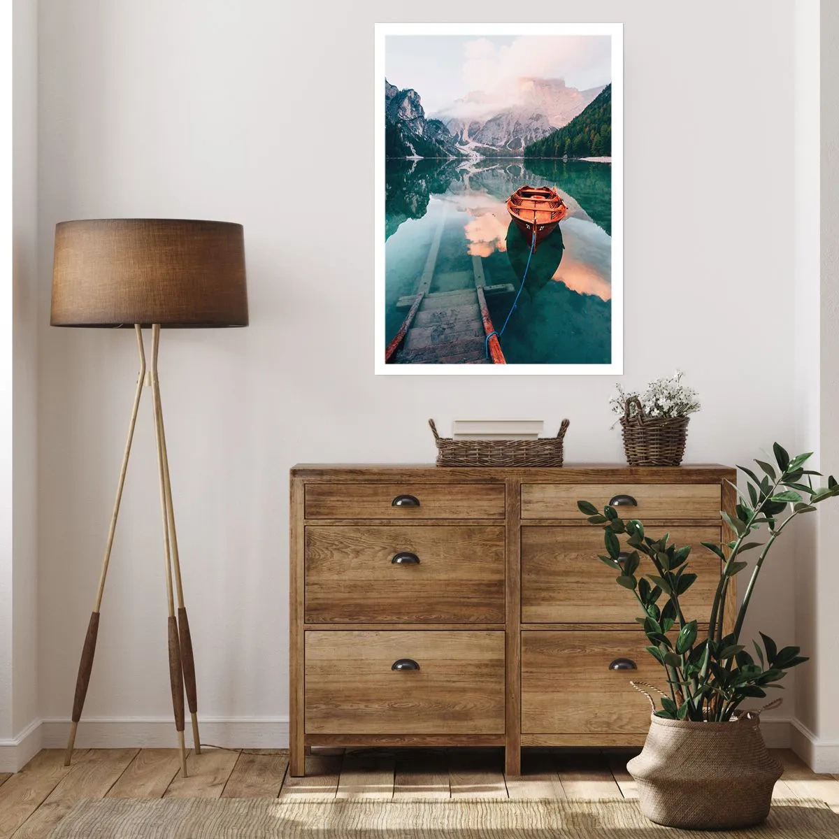 Plakat - Fredfyldt søvn i bjergene - 61x91 cm