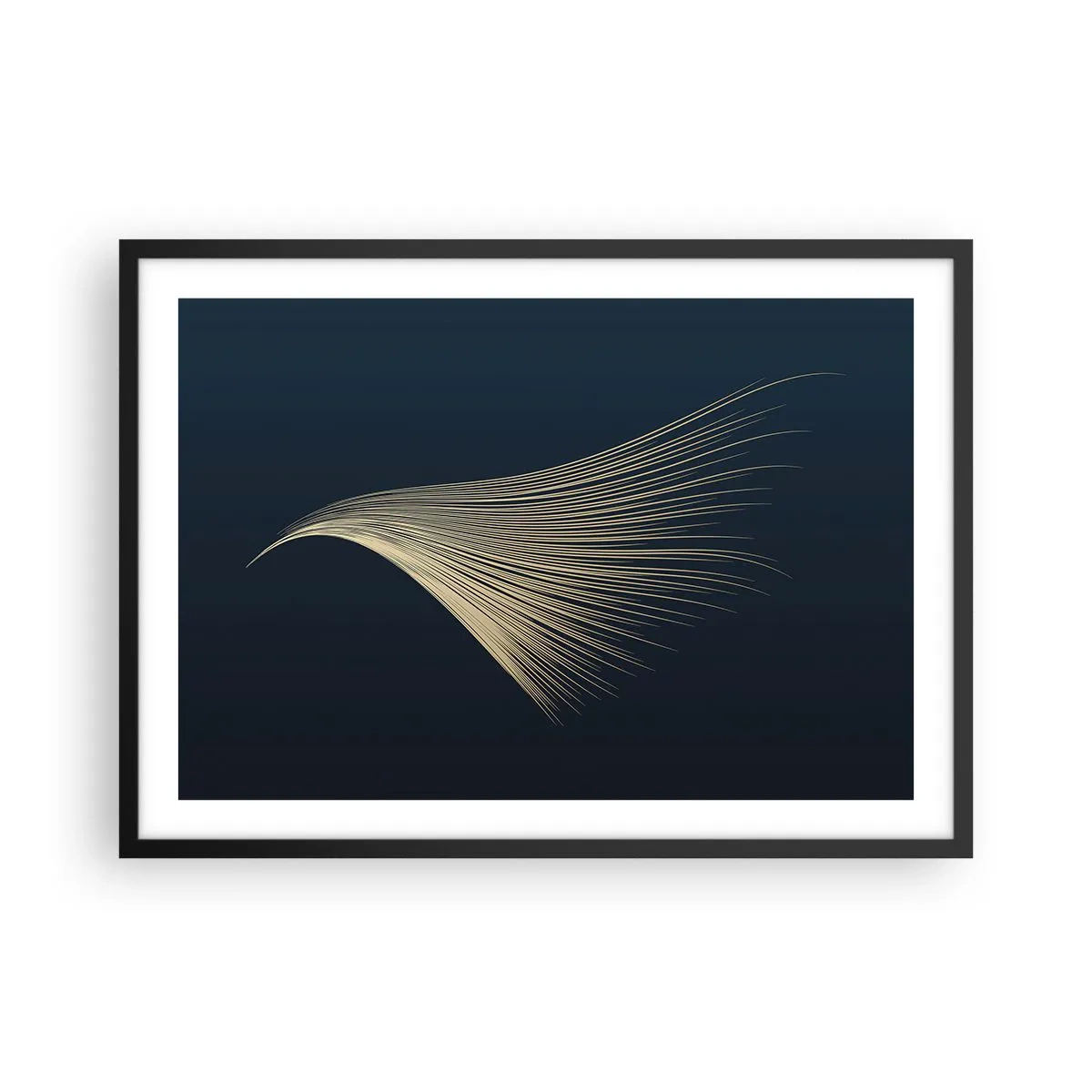 Plakat i sort ramme - Som en engels hår - 70x50 cm