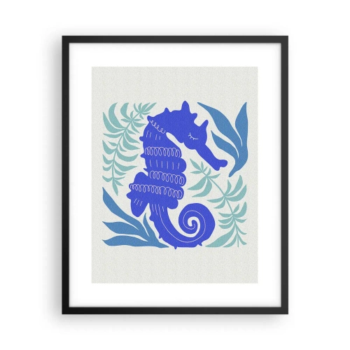 Plakat i sort ramme - På en eng under vandet - 40x50 cm