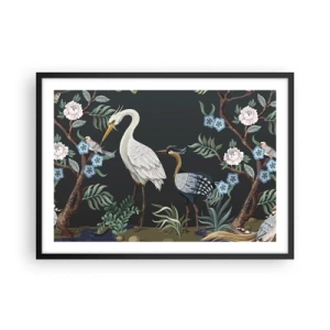 Plakat i sort ramme - Fugleparade - 70x50 cm