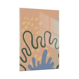 Billede på glas - Abstraktion: naturens mangfoldighed - 50x70 cm