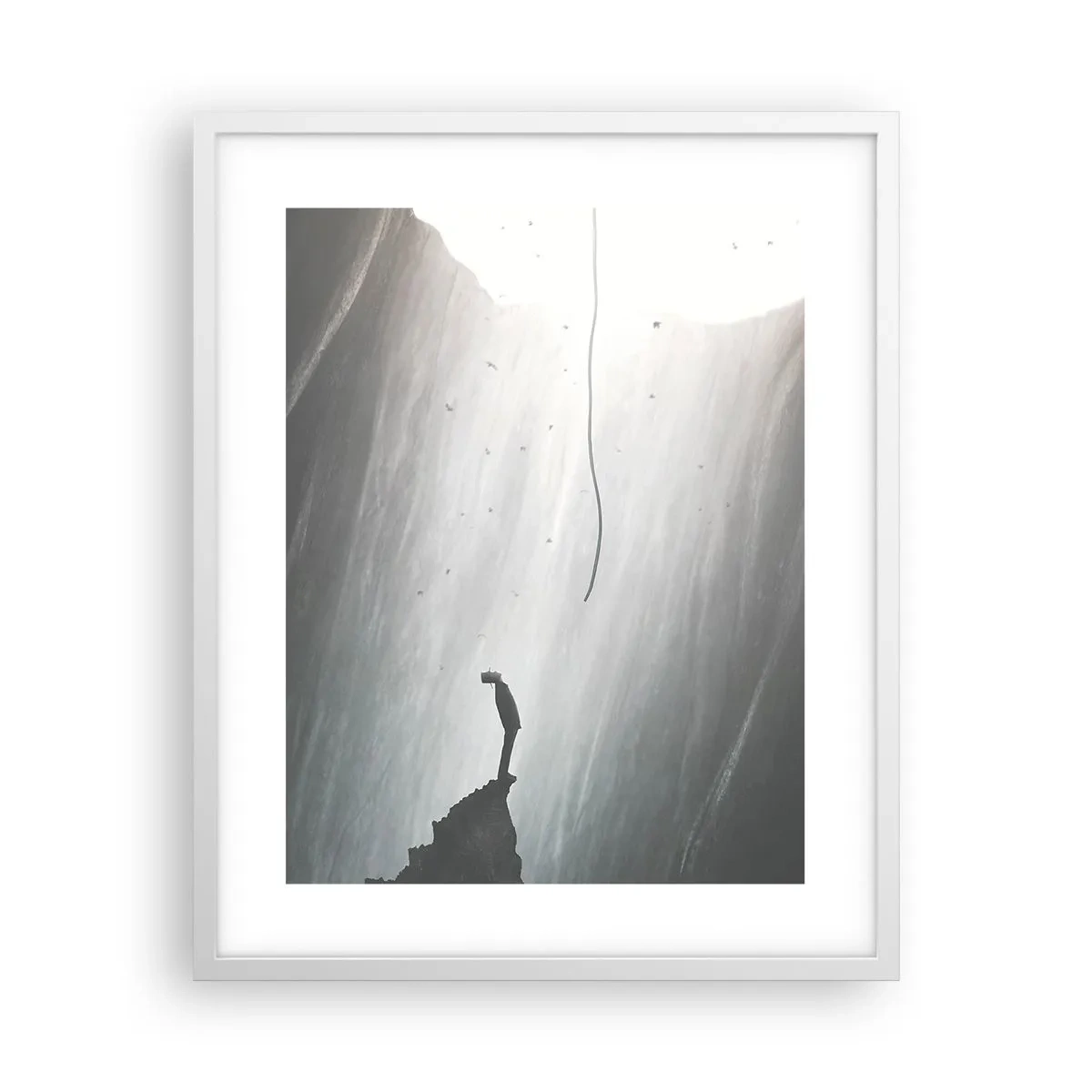 Plakat i hvid ramme - Der er altid en vej ud - 40x50 cm