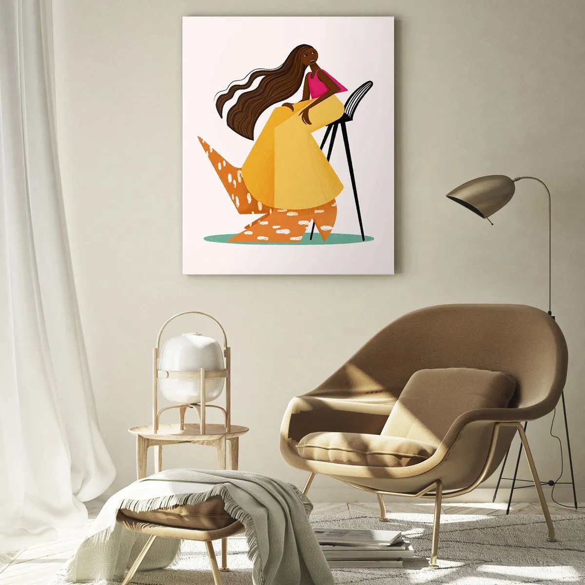 Billede på glas - Mode er også sjovt - 80x120 cm