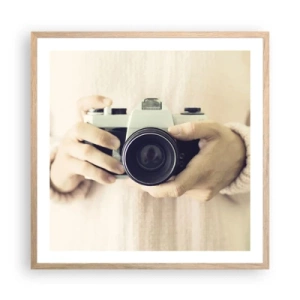 Plakat i ramme af lyst egetræ - For at se mere... - 60x60 cm