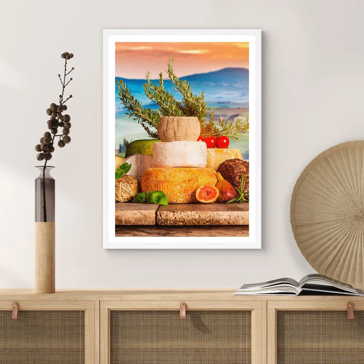 Plakat i hvid ramme - Italiensk livsglæde - 40x50 cm