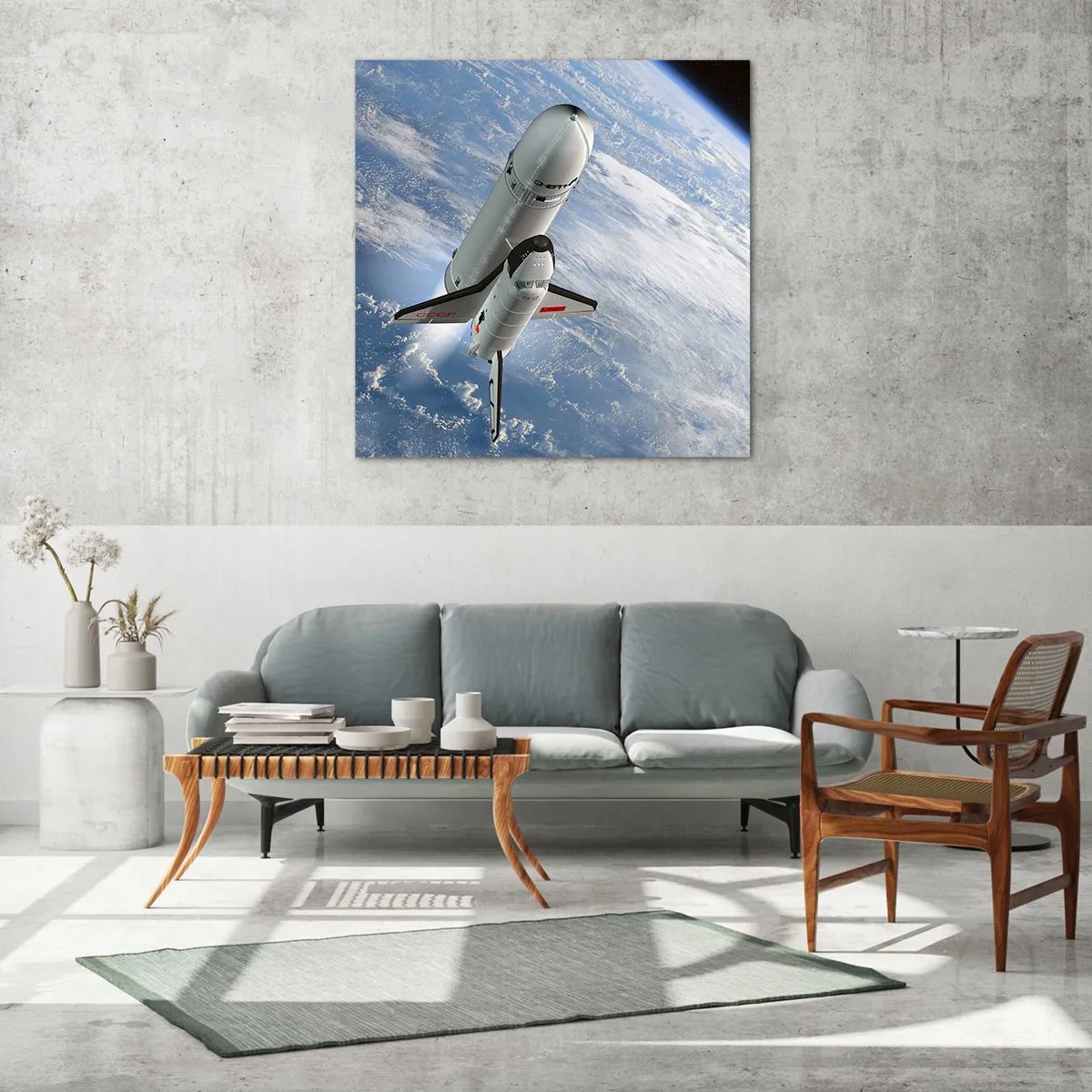 Billede på glas - Kosmisk opstigning - 60x60 cm