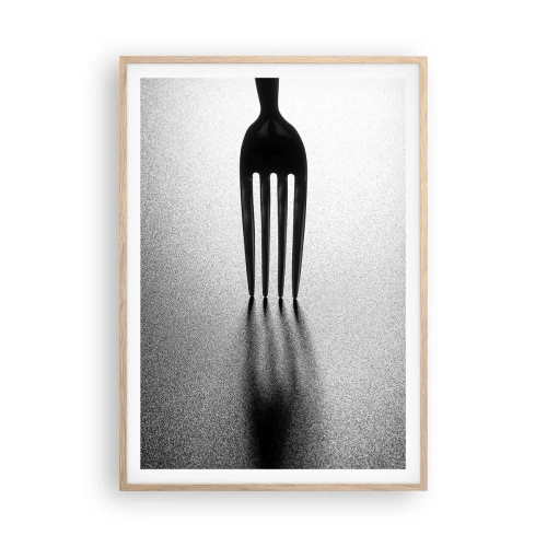 Plakat i ramme af lyst egetræ - Lys og skygge - 70x100 cm