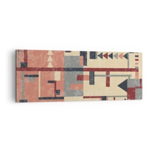 Lærredstryk - Billede på lærred - Kombination af vertikaler og niveauer - 140x50 cm