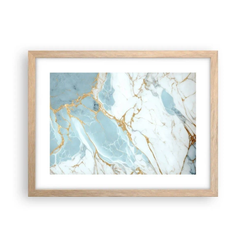 Plakat i ramme af lyst egetræ - Rigdom af sten - 40x30 cm