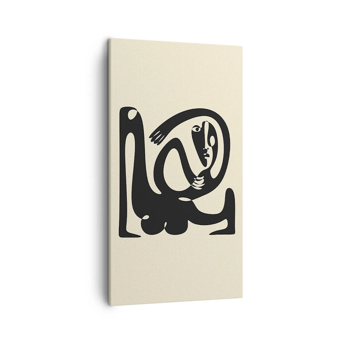 Lærredstryk - Billede på lærred - Næsten Picasso - 45x80 cm