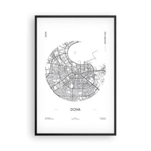 Plakat i sort ramme - Dohas anatomi - 61x91 cm