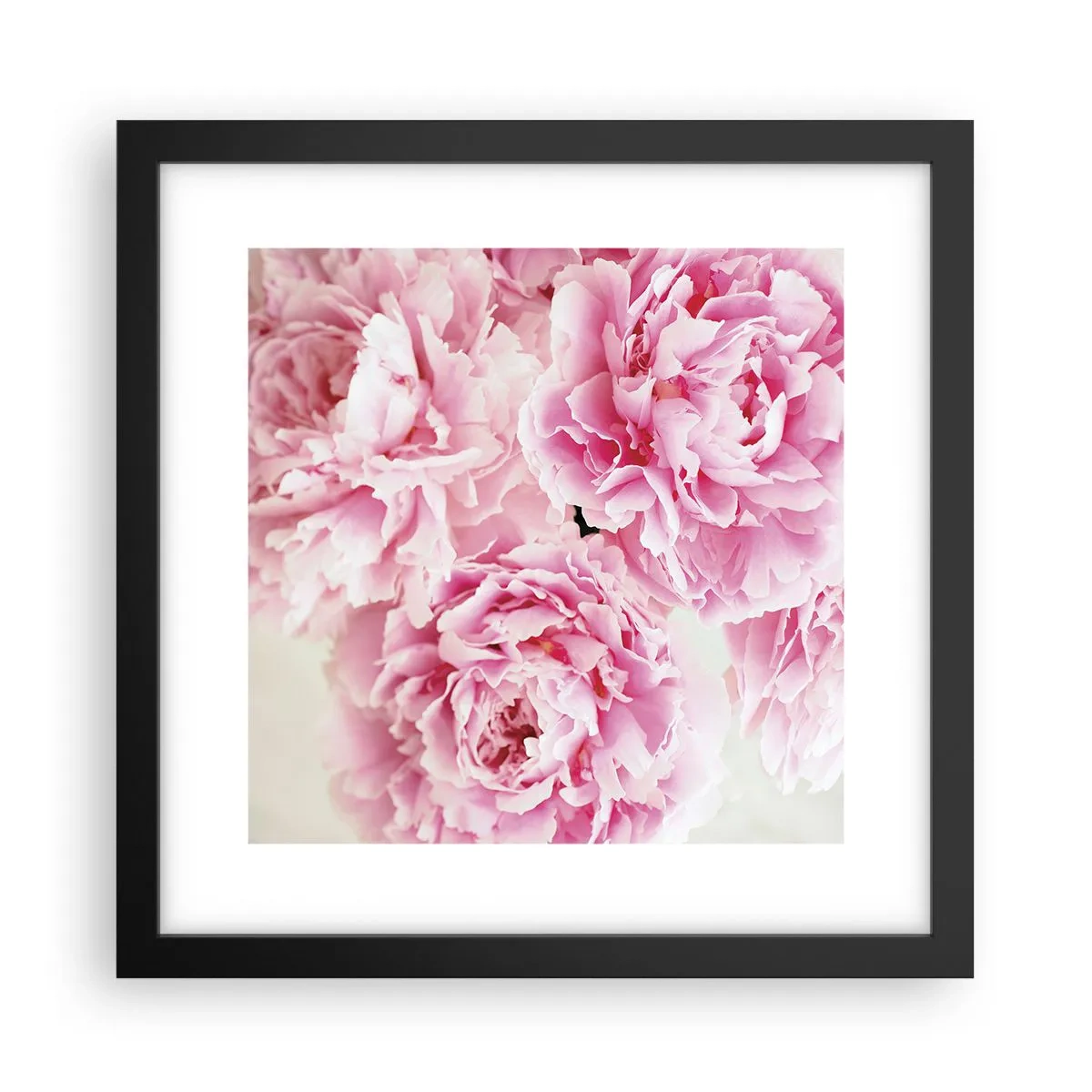 Plakat i sort ramme - I lyserød glamour - 30x30 cm