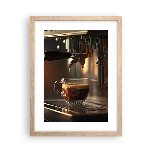 Plakat i ramme af lyst egetræ - En sensuel blanding - 30x40 cm