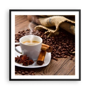 Plakat i sort ramme - Krydret smag og aroma - 60x60 cm