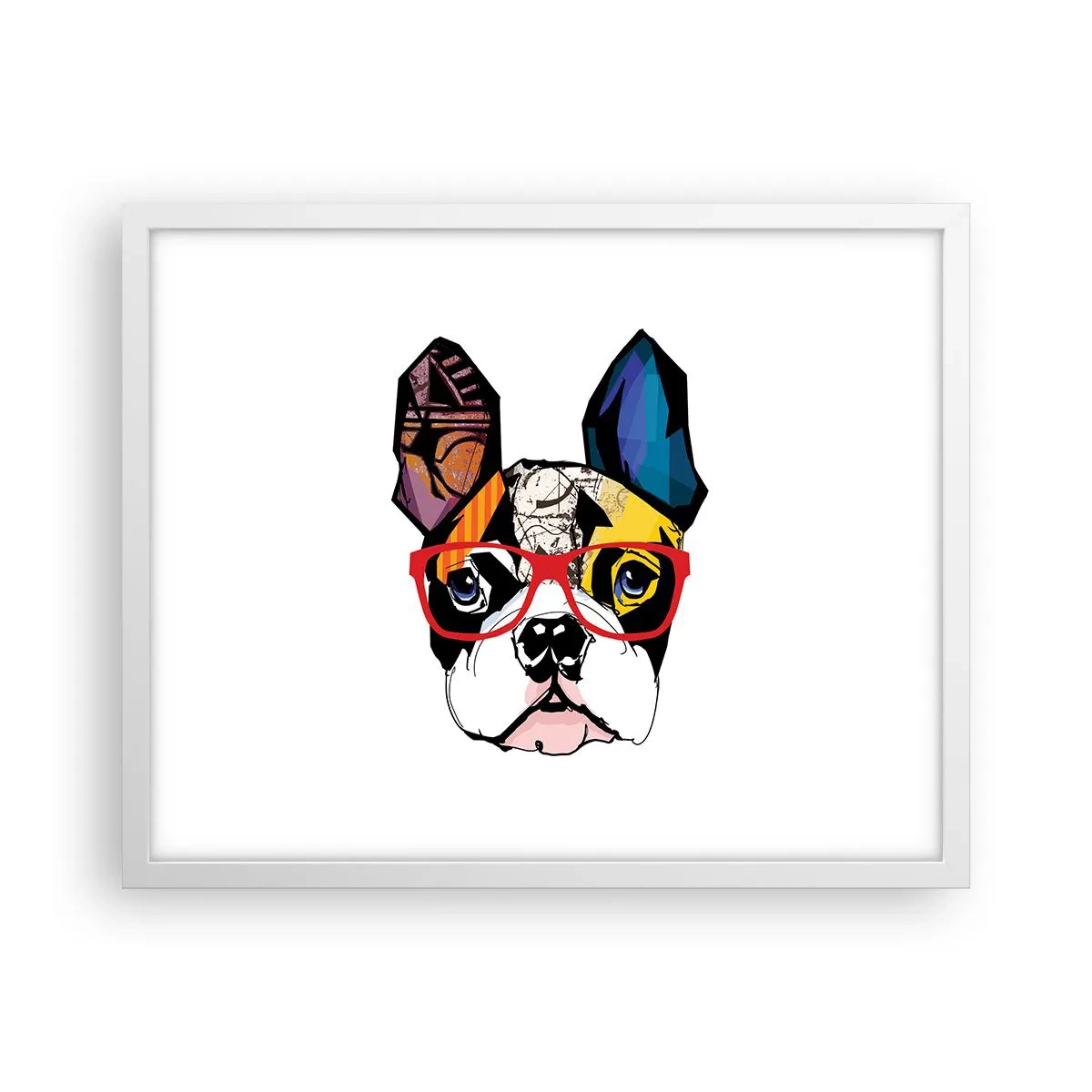 Plakat i hvid ramme - Intellektuel - 50x40 cm