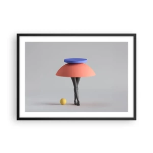 Plakat i sort ramme - Surrealistisk komposition - 70x50 cm