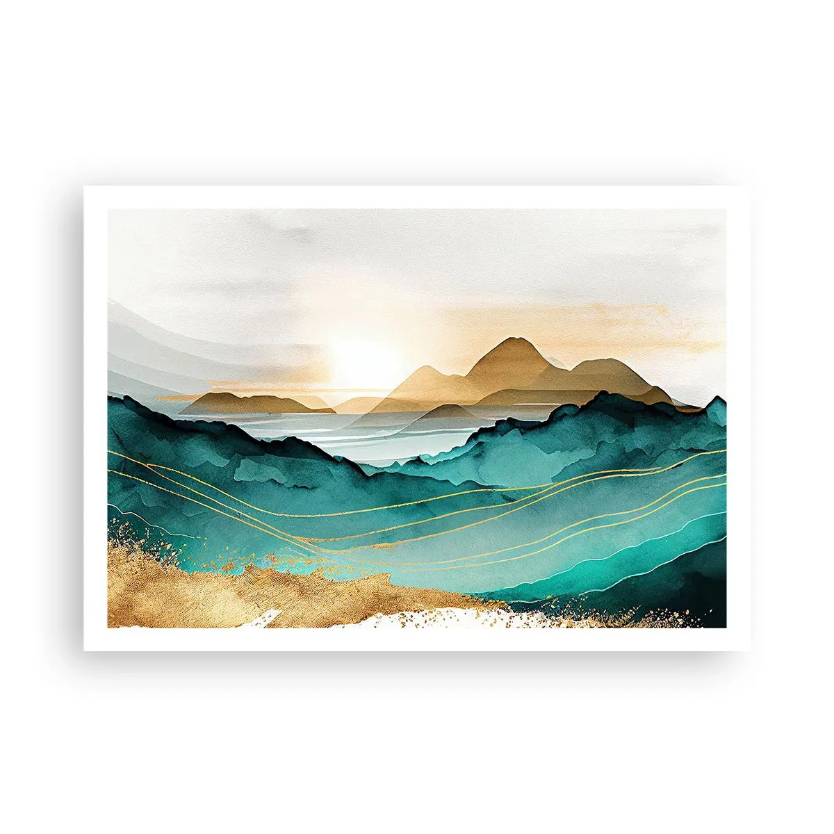 Plakat - På grænsen til abstraktion - landskab - 100x70 cm