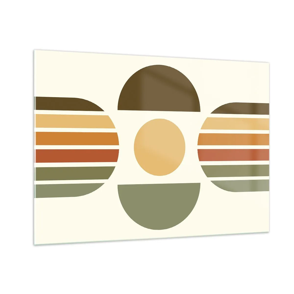 Billede på glas - I jordfarver - 100x70 cm
