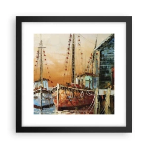 Plakat i sort ramme - Fredelig tilbagevenden - 30x30 cm