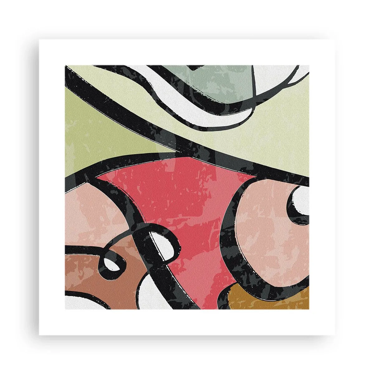 Plakat - Pirouetter blandt farver - 40x40 cm