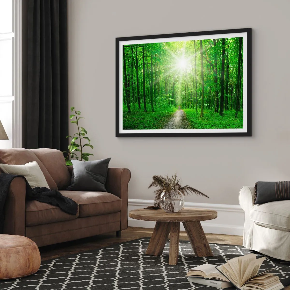 Plakat i sort ramme - Grøn katedral - 40x30 cm