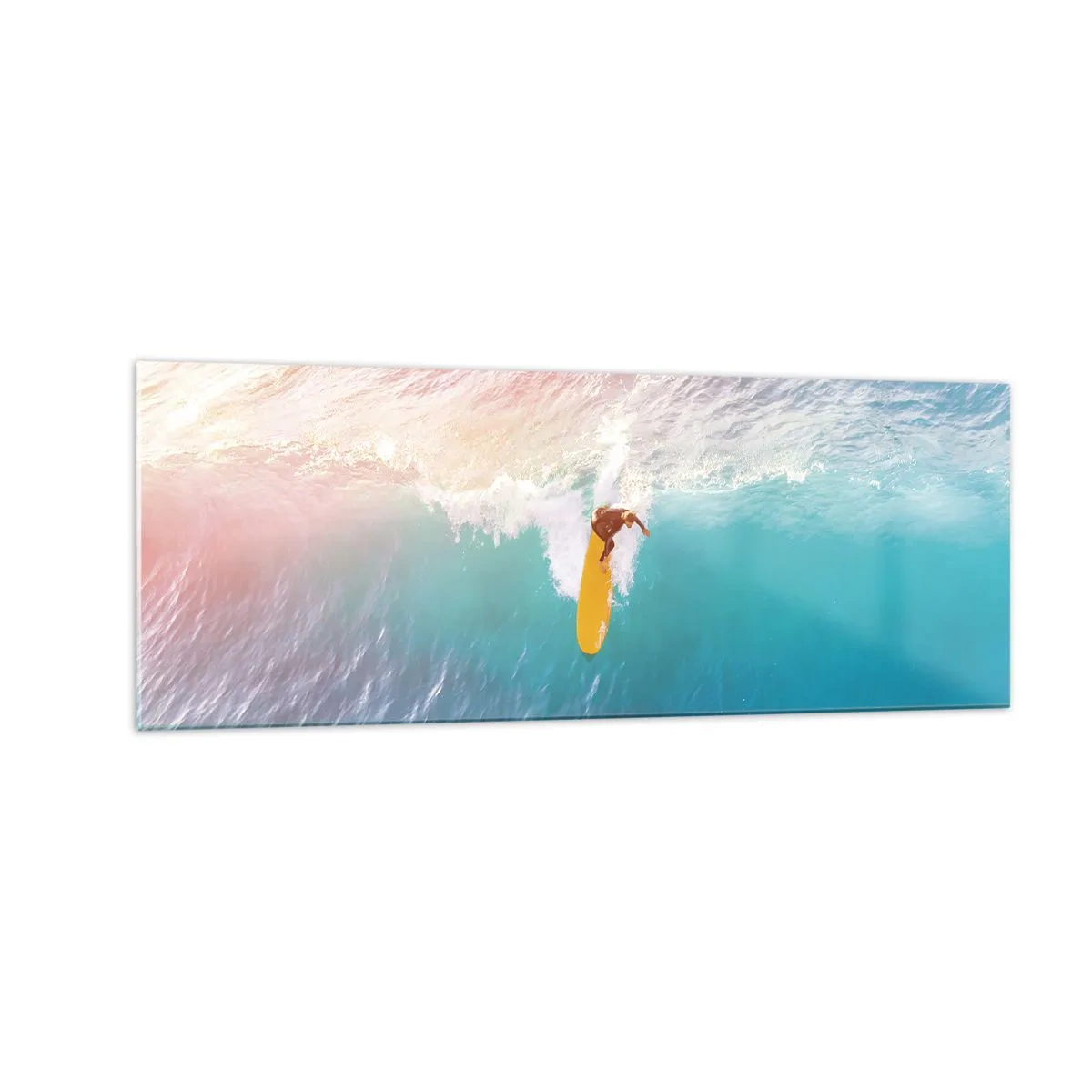 Billede på glas - Ocean rytter - 140x50 cm