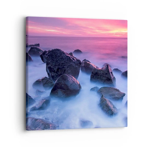 Lærredstryk - Billede på lærred - Fødsel i glimmer og tåge - 30x30 cm
