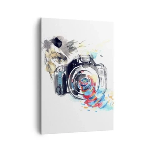 Lærredstryk - Billede på lærred - I linsens øje - 50x70 cm