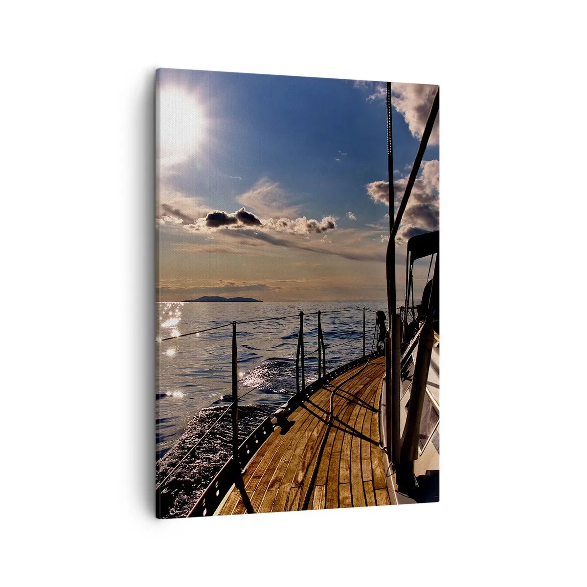 Lærredstryk - Billede på lærred - Under sejl mod solen - 50x70 cm