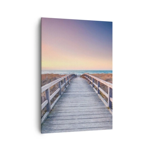 Lærredstryk - Billede på lærred - Baltisk aften aura - 70x100 cm