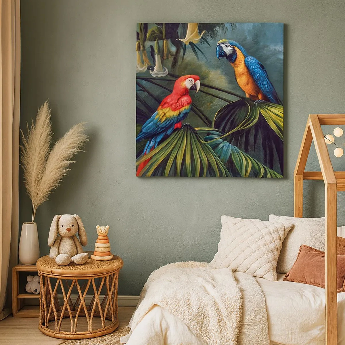 Lærredstryk - Billede på lærred - Romantik i troperne - 30x30 cm