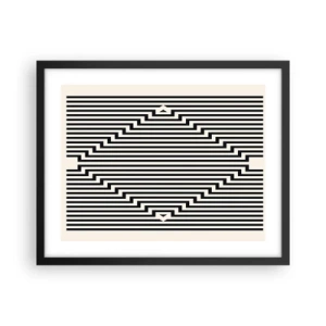 Plakat i sort ramme - Geometrisk illusion - 50x40 cm