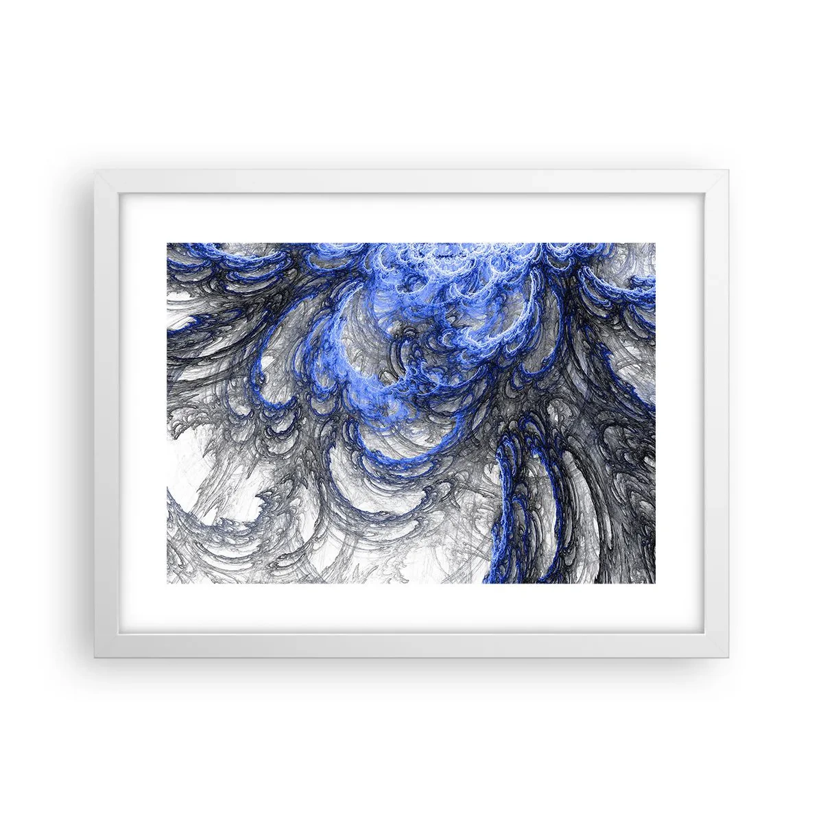Plakat i hvid ramme - En bølges fødsel - 40x30 cm