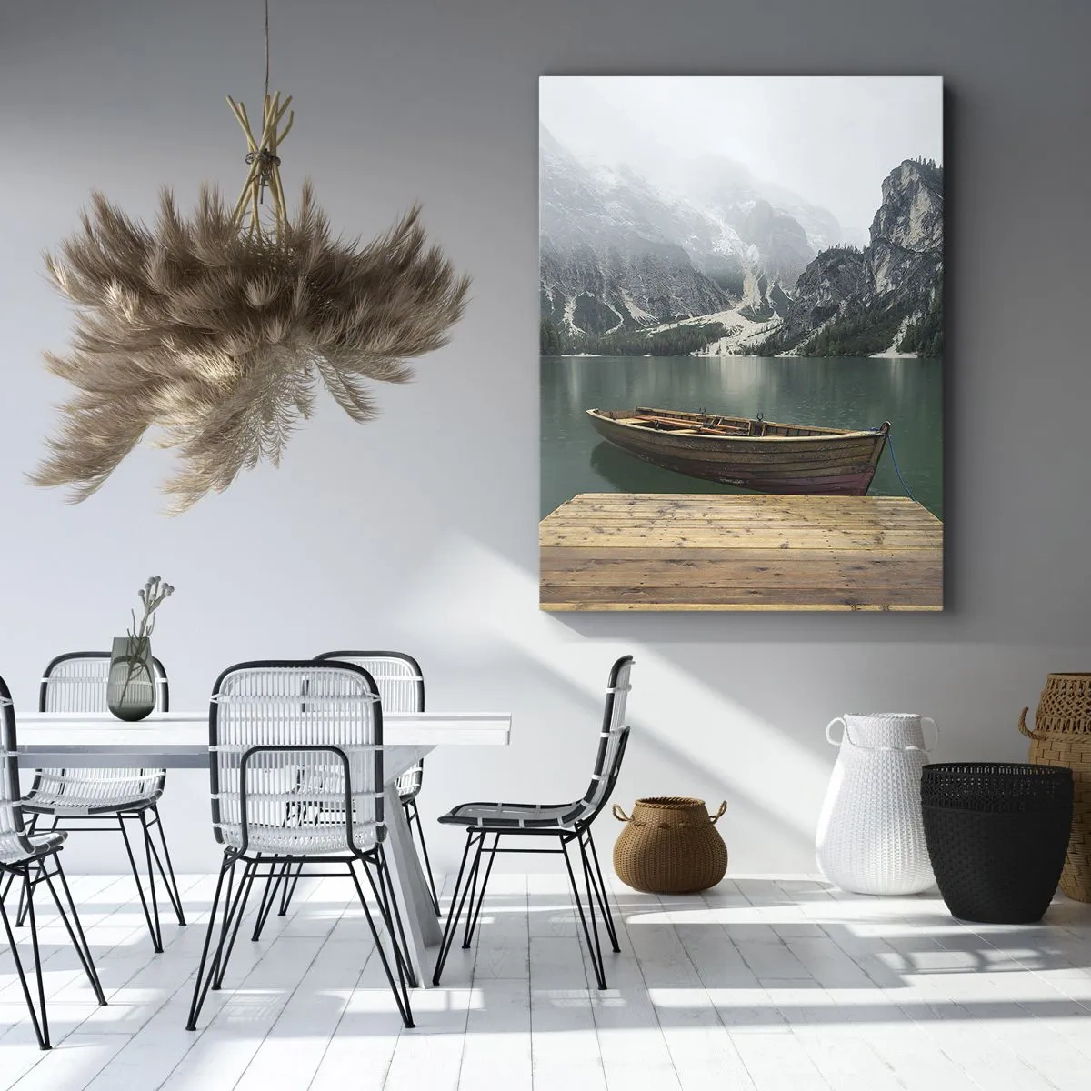 Lærredstryk - Billede på lærred - "Og stolte pander" - 50x70 cm