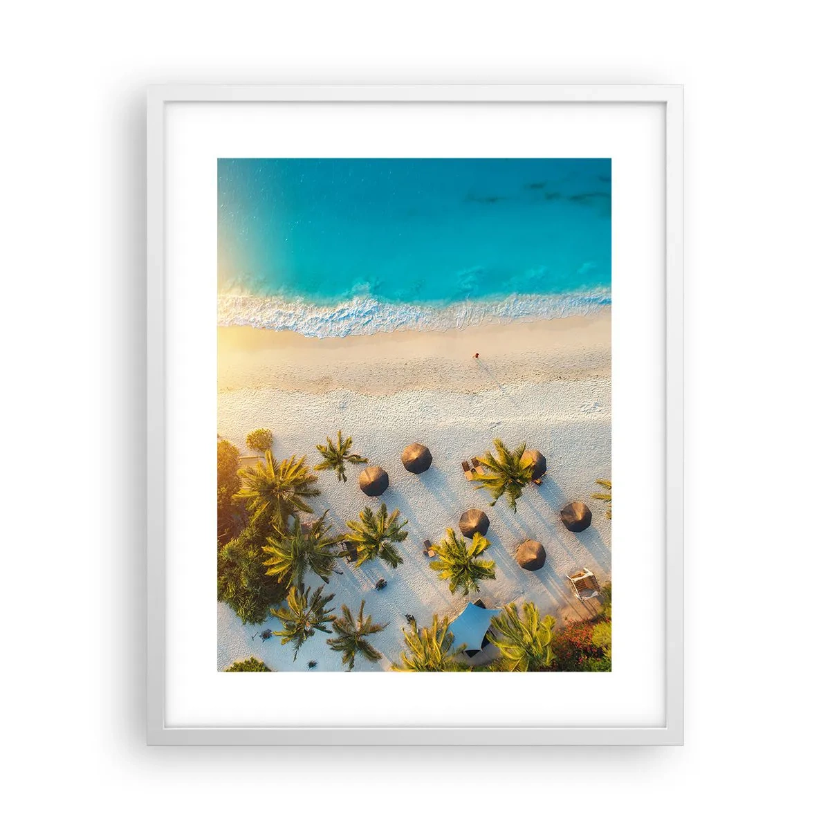 Plakat i hvid ramme - Velkommen til paradis - 40x50 cm