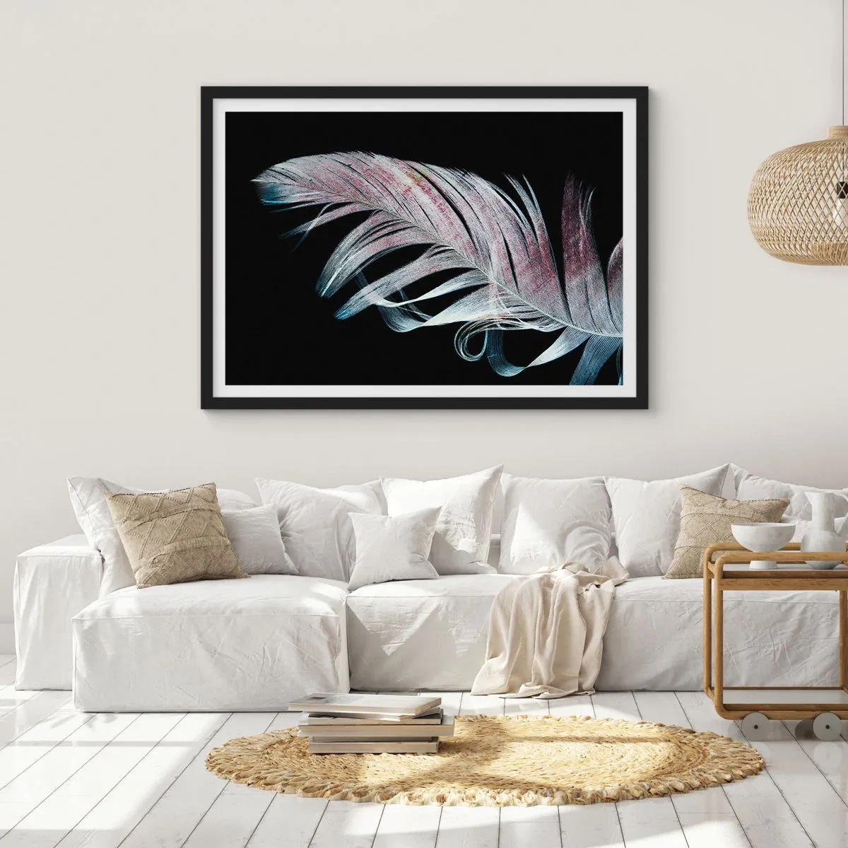 Plakat i sort ramme - Tænk om berøring - 91x61 cm