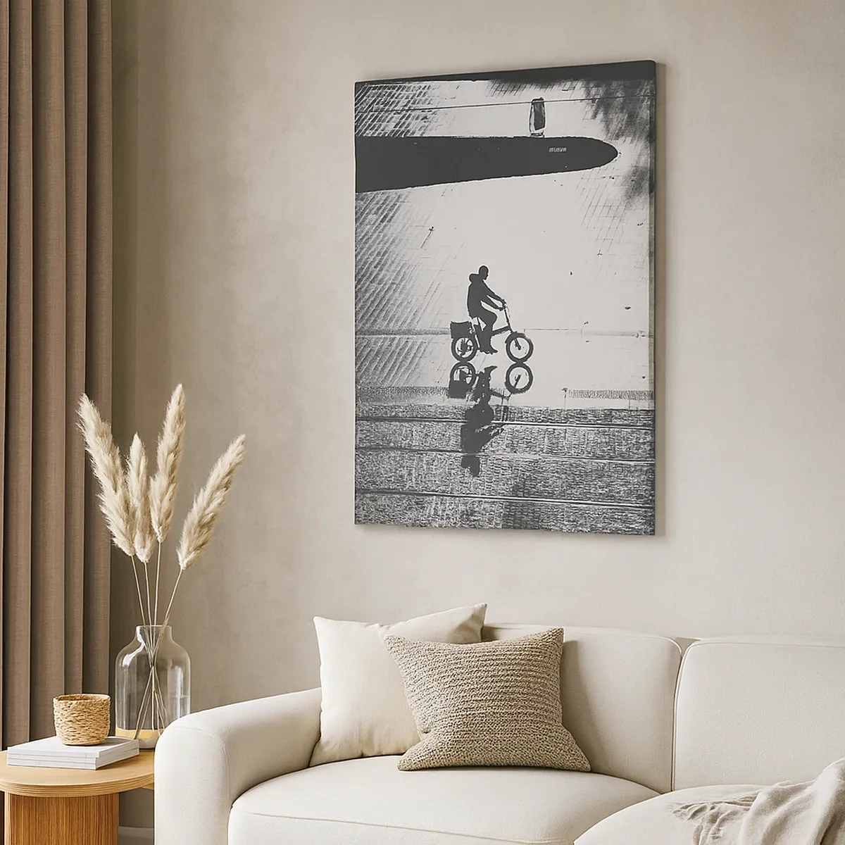 Lærredstryk - Billede på lærred - Fremad, gennem byen - 50x70 cm