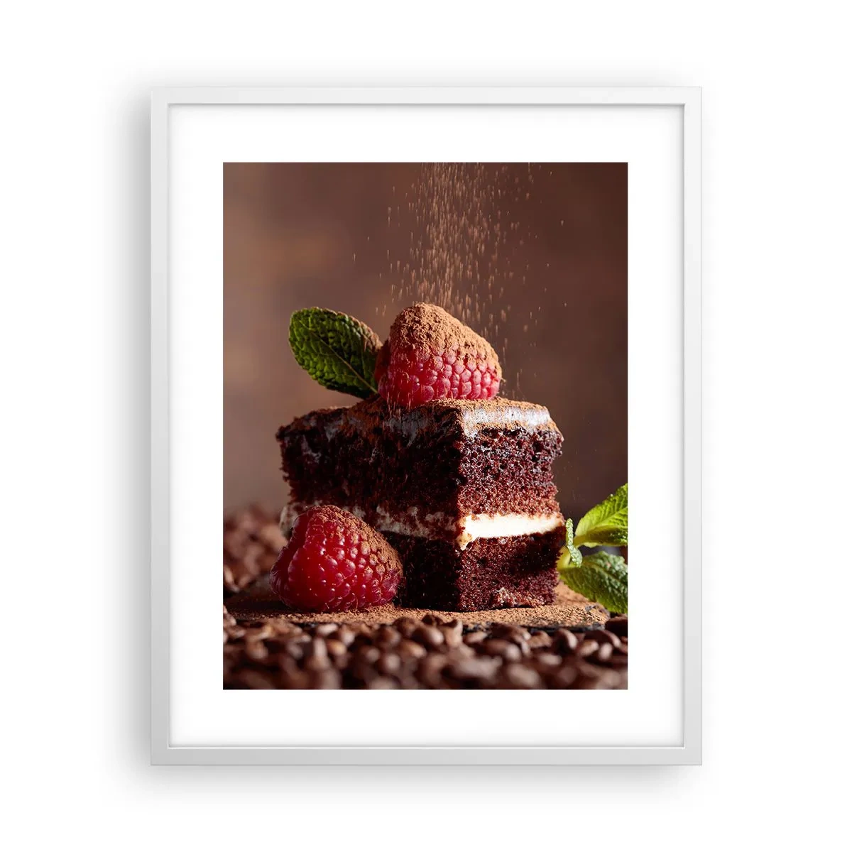 Plakat i hvid ramme - Livet er sødt - 40x50 cm