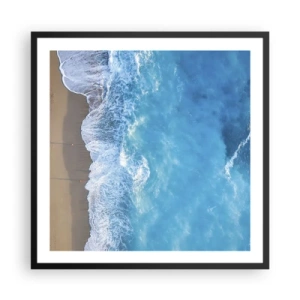 Plakat i sort ramme - Den blå kraft - 60x60 cm