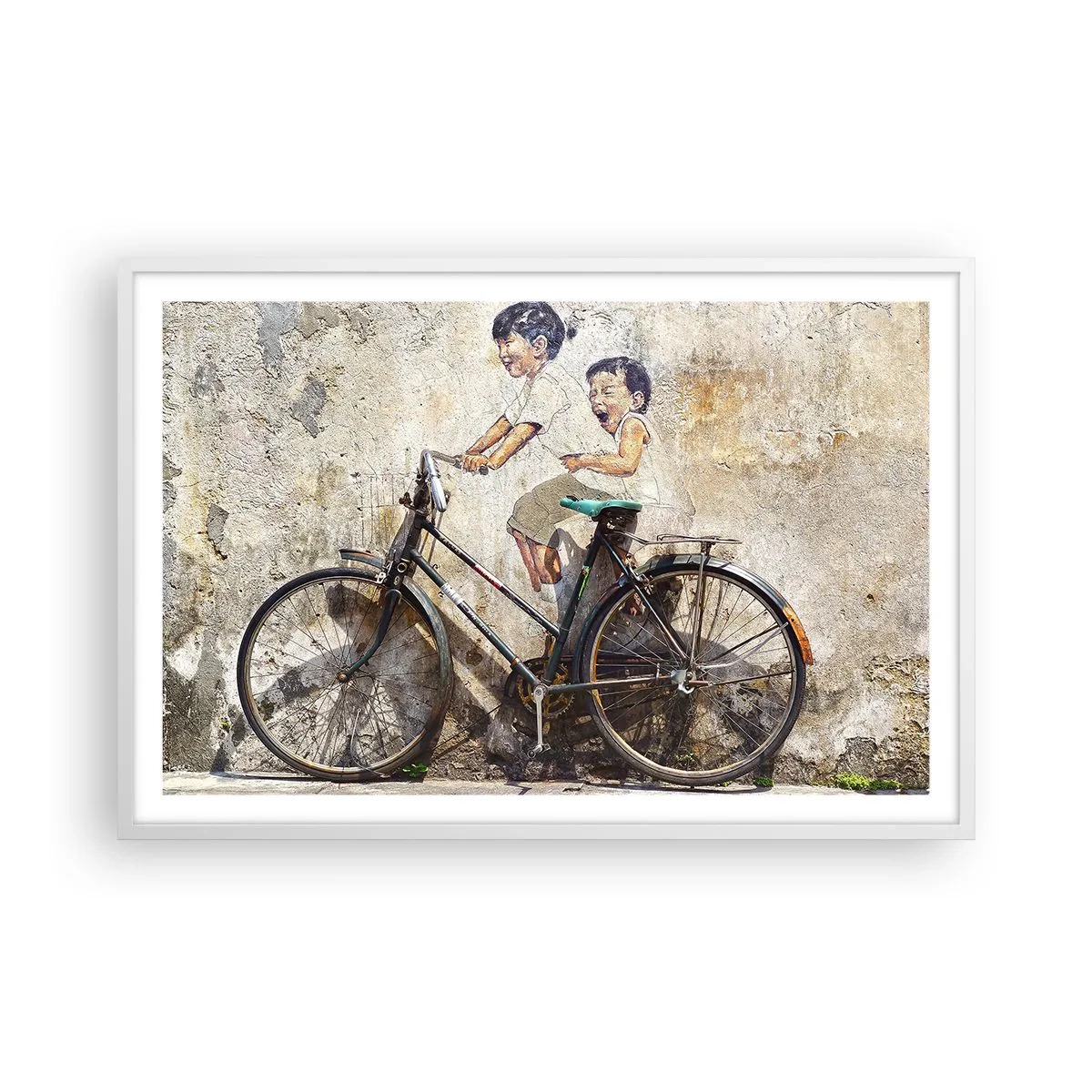 Plakat i hvid ramme - Sandt eller falsk? - 91x61 cm