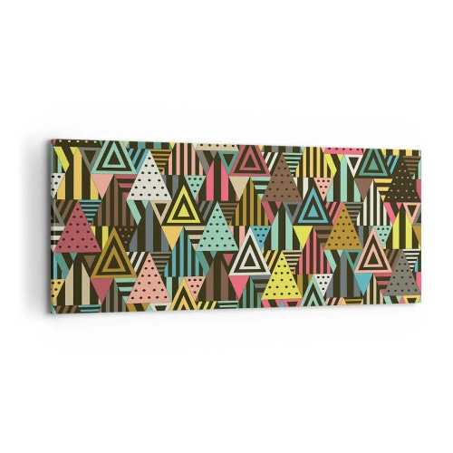Lærredstryk - Billede på lærred - I takt på tre - 100x40 cm