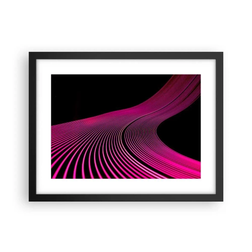 Plakat i sort ramme - En allé af lys - 40x30 cm