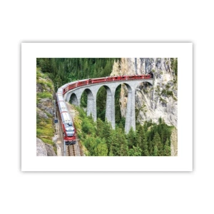 Plakat - Udsigt over bjergene til gengæld - 40x30 cm
