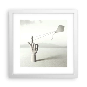 Plakat i hvid ramme - Styrkeprøve - 30x30 cm