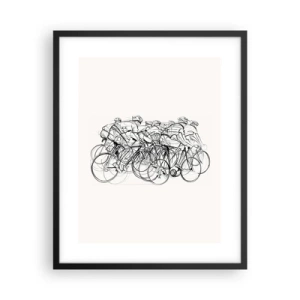 Plakat i sort ramme - Sammen i et team - 40x50 cm