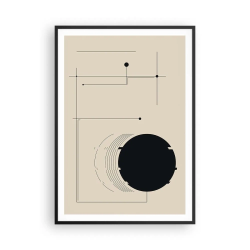 Plakat i sort ramme - Fjedrende og dynamisk komposition - 70x100 cm