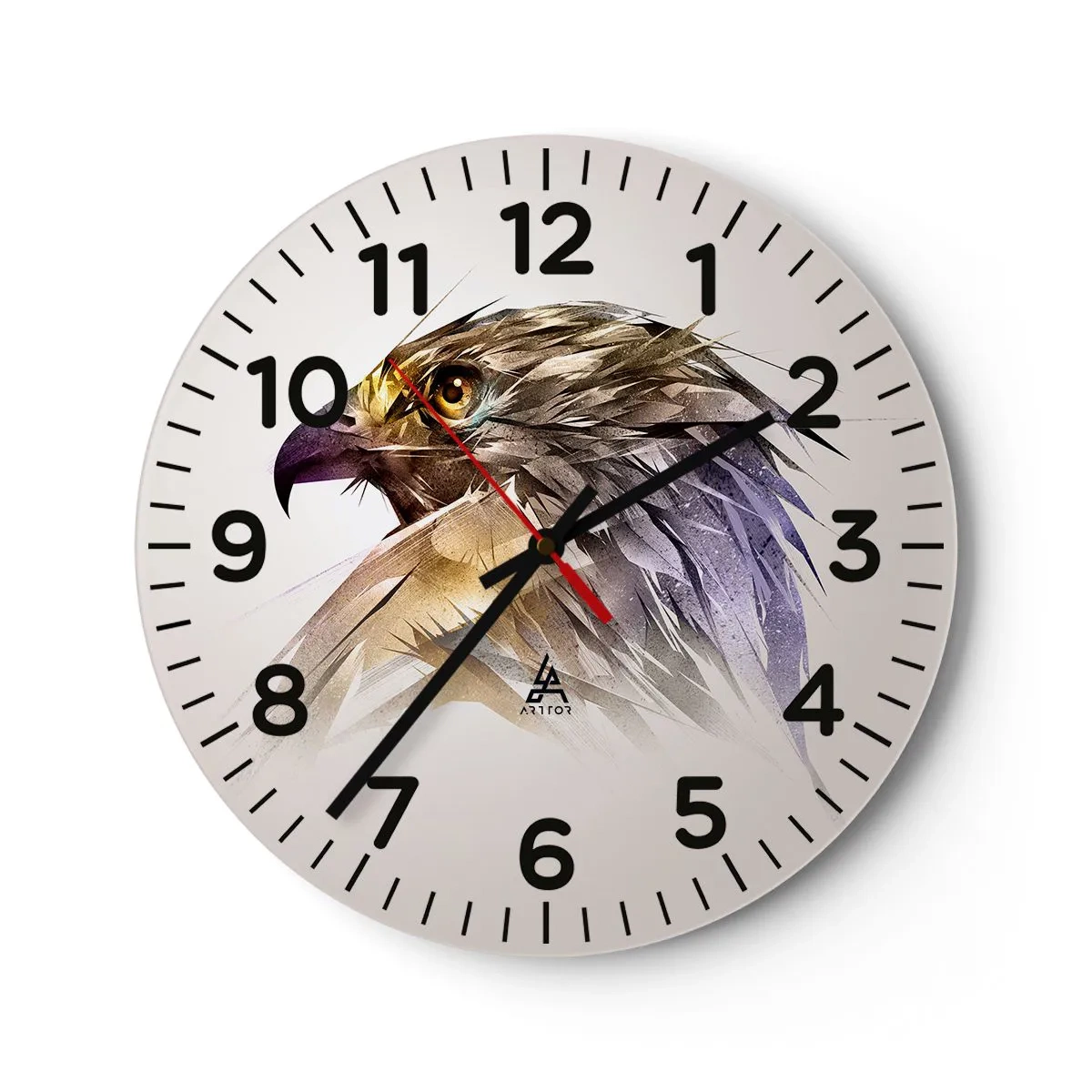 Vægur, Uret - Portræt af en kriger - 40x40 cm